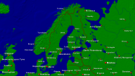 Skandinavien Städte + Grenzen 1920x1080